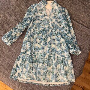 Tuckernuck - Water's Edge Hydrangea Organza Palmerston Dress